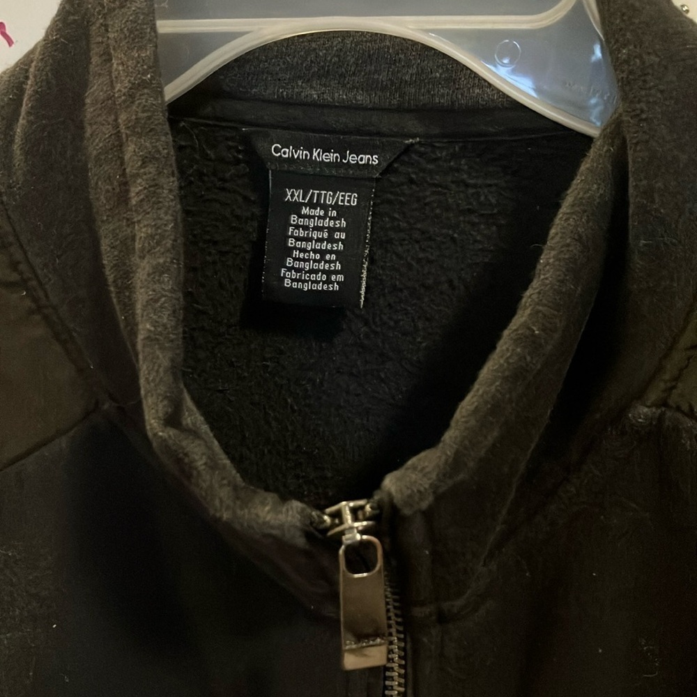 Calvin Klein Jeans Black Full Zip Jacket XXL - Picture 6 of 9